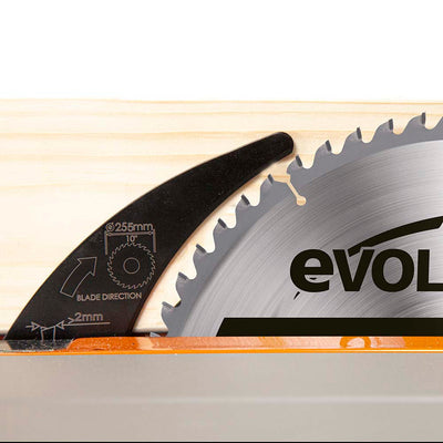 Pack Evolution : Scie sur table Evolution R255TBL+ PRO 255mm 1800W avec lame multi-matériaux TCT