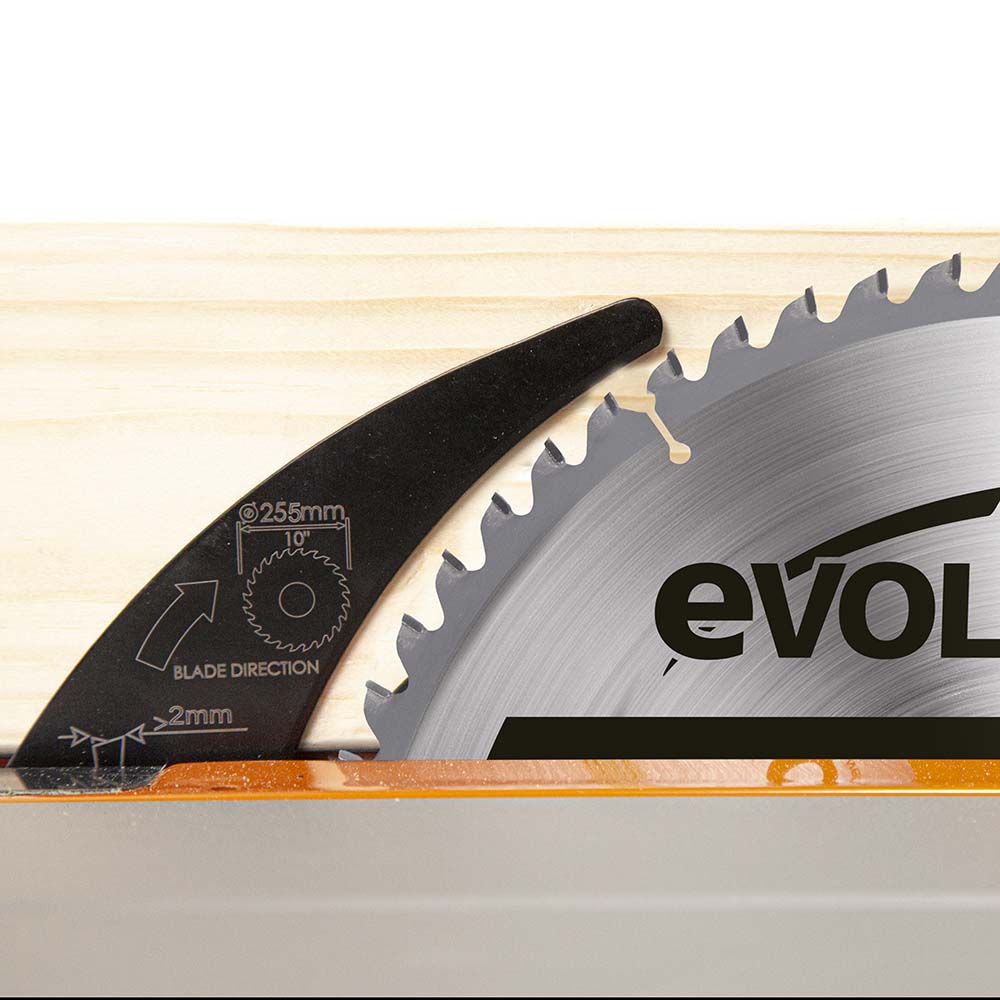 Pack Evolution : Scie sur table Evolution R255TBL+ PRO 255mm 1800W avec lame multi-matériaux TCT