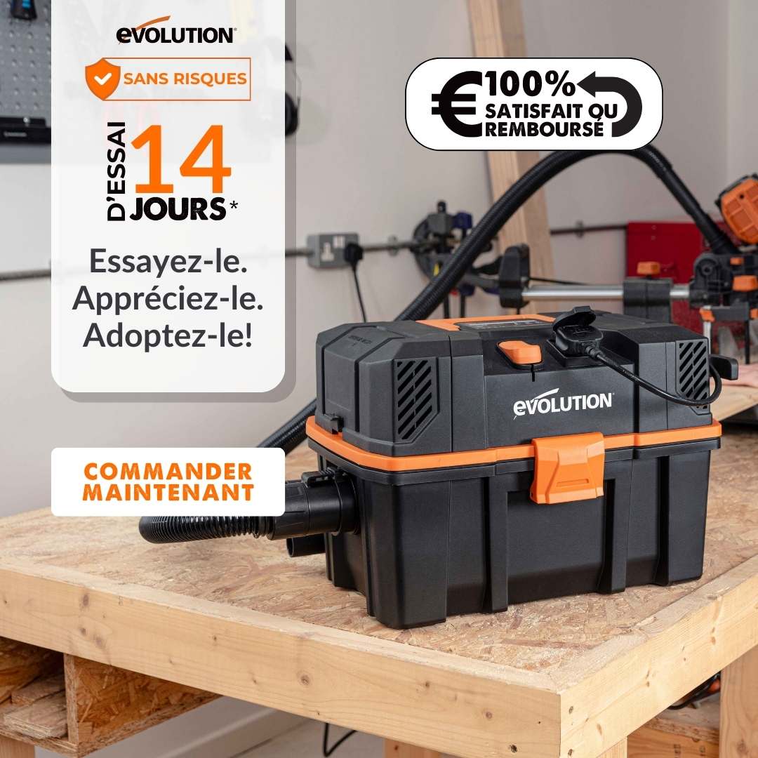 Pack Evolution : Aspirateur 15L R15VAC pour déchets secs et humides avec filtres supplémentaires et adaptateur