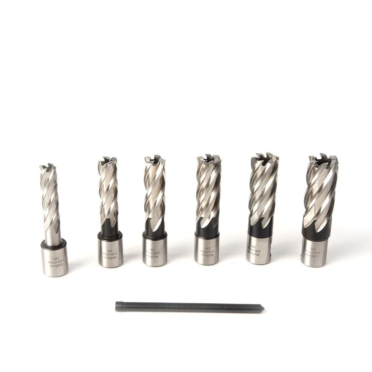 Kit de 6 fraises à carotter Evolution pour Perceuse magnétique (profondeur maximale 50mm)