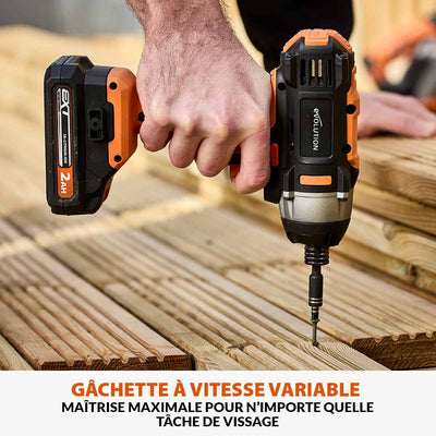 Visseuse à chocs sans fil Evolution R180IDR-Li avec batterie 2Ah et chargeur