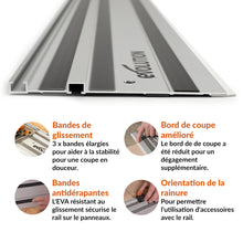 Pack Evolution : Guide de coupe universel 2,8m Evolution ST2800-G2 pour scie circulaire avec accessoires