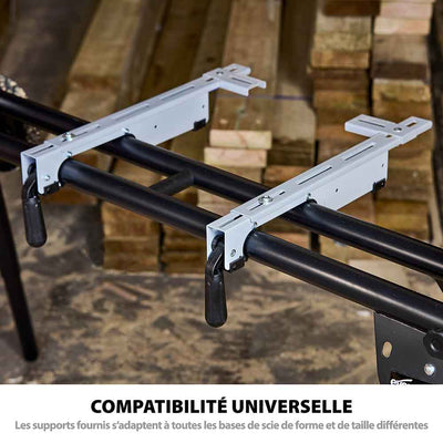 Support universel PLUS Evolution pour scie à onglet avec pieds télescopiques