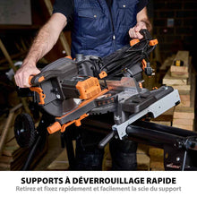 Support universel PLUS Evolution pour scie à onglet avec pieds télescopiques