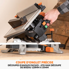 Scie à onglet avec table 210mm Evolution R210MTS-G2 210mm avec Lame multi-matériaux TCT (GRADE B)
