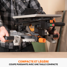 Scie à onglet avec table 210mm Evolution R210MTS-G2 210mm avec Lame multi-matériaux TCT (GRADE B)