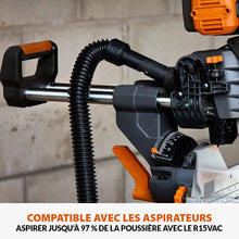 Scie à onglet de 255mm sans fil double biseau R255SMS-DB-Li avec lame multi-matériaux TCT et batteries 8Ah avec double chargeur