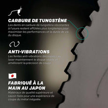 Lame EVOMAX Aluminium 355 mm à 100 dents pour coupe professionnelle et intensive