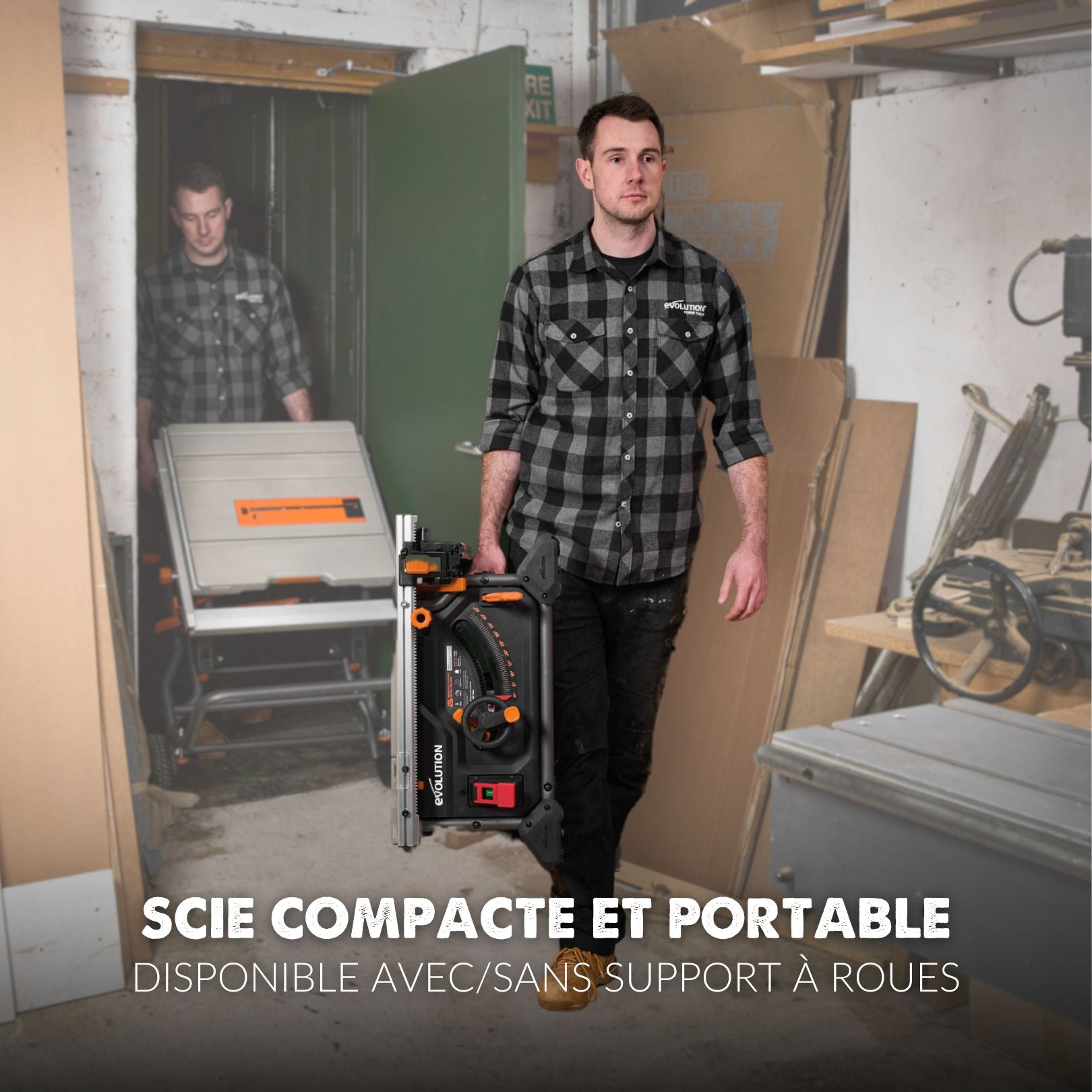 Pack Evolution : Scie sur table Evolution R255TBL 255mm 1650W avec lame multi-matériaux TCT + lame bois supplémentaire