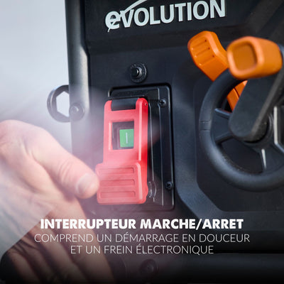 Pack Evolution : Scie sur table Evolution R255TBL+ PRO 255mm 1800W avec lame multi-matériaux TCT