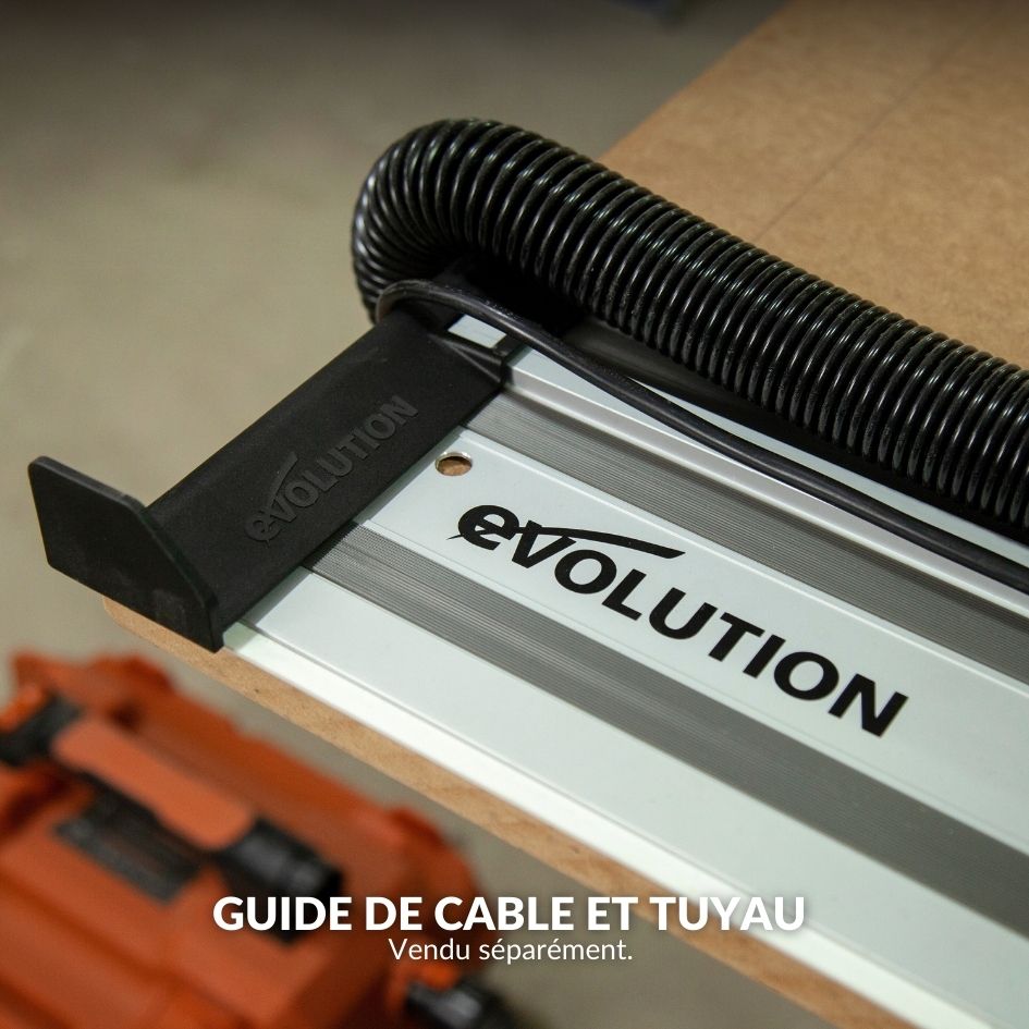 Pack Evolution : Scie circulaire sans fil 185mm Evolution R185CCSX-Li avec batterie 4Ah et chargeur + guide de coupe 2.8m ST2800-G2