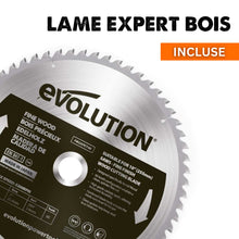 Pack Evolution : Scie à onglet double biseau R255SMS-DB+ avec lame multi-matériaux TCT de 255mm + Support PLUS + Lame expert bois