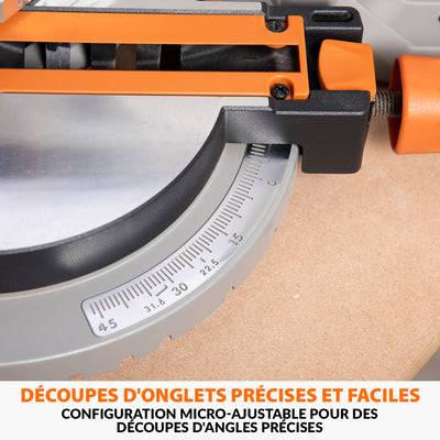 Scie à onglet avec table 210mm Evolution R210MTS-G2 210mm avec Lame multi-matériaux TCT (GRADE B)