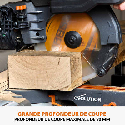 Scie à onglet de 255mm sans fil double biseau R255SMS-DB-Li avec lame multi-matériaux TCT (outil nu)