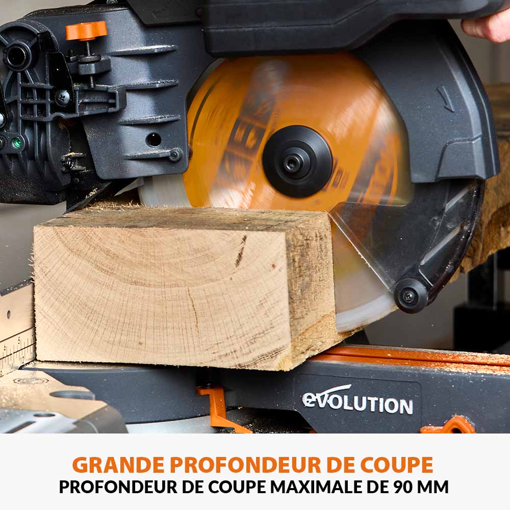 Scie à onglet de 255mm sans fil double biseau R255SMS-DB-Li avec lame multi-matériaux TCT (outil nu)