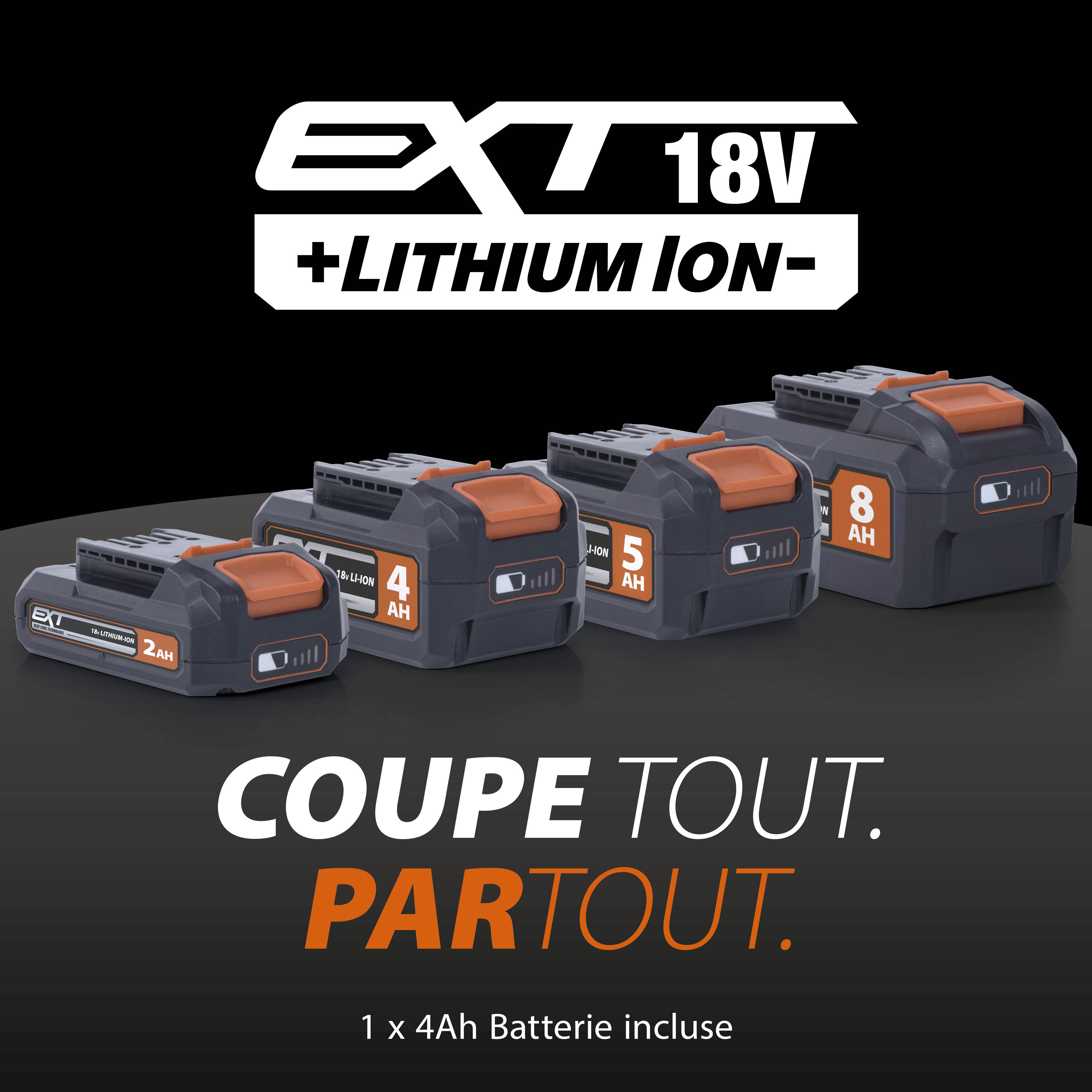 Pack Evolution : Scie circulaire sans fil 185mm Evolution R185CCSX-Li avec batterie 4Ah et chargeur + guide de coupe 2.8m ST2800-G2