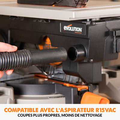 Scie à onglet avec table 210mm Evolution R210MTS-G2 210mm avec Lame multi-matériaux TCT (GRADE B)