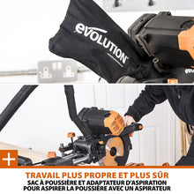 Pack Evolution : Scie à onglet double biseau R255SMS-DB+ avec lame multi-matériaux TCT de 255mm + Support PLUS + Lame expert bois