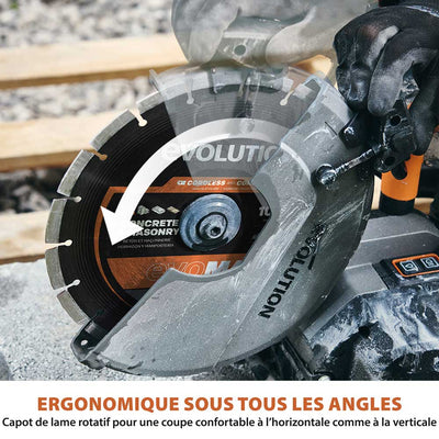 Scie à béton sans fil R260DCT-Li 260 mm avec lame diamant à trait fin EVOMAX (outil nu)