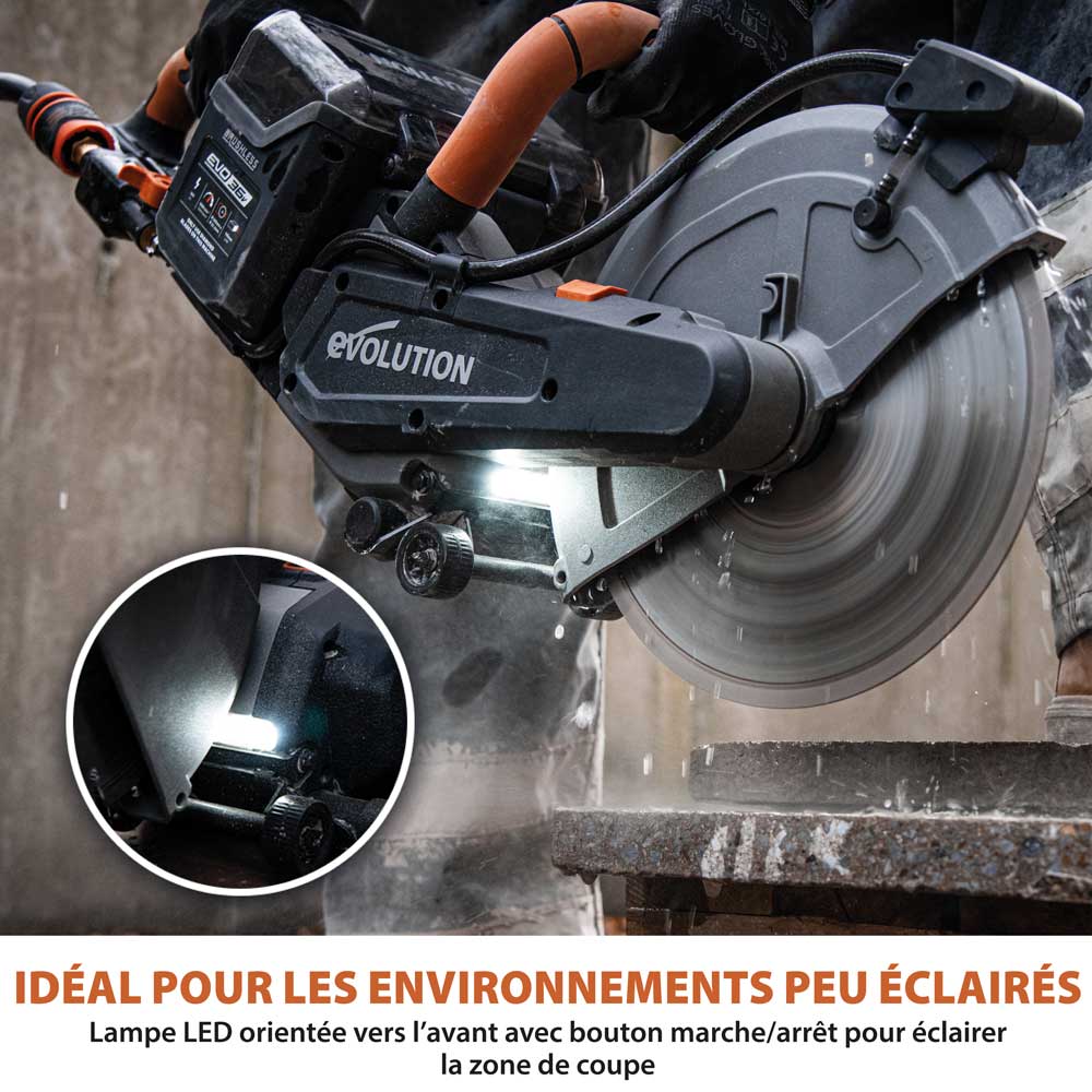 Scie à béton sans fil R260DCT-Li 260 mm avec lame diamant à trait fin EVOMAX (outil nu)