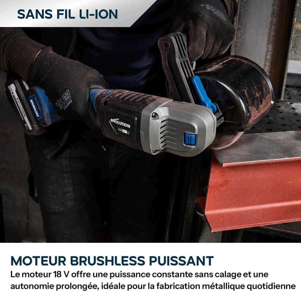 Pack Evolution : Satineuse sans fil Evolution S120SCT-Li avec 2x batterie 5 Ah et chargeur + kit de roues à lamelles