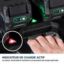 Pack Evolution : Scie à tronçonner sans fil de 355mm Evolution S355CPS-Li pour la coupe du métal avec batteries 8Ah et double chargeur + Support mobile pliable tout-terrain à vérin