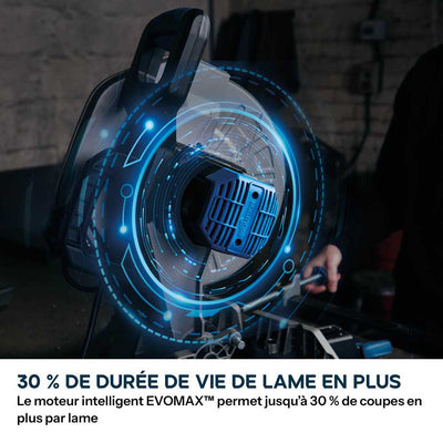 Pack Evolution : Scie à onglet pour métal 355mm Evolution S355MCS-G2 avec lame EVOMAX acier et aluminium + lame spéciale inox