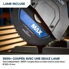 Pack Evolution : Scie à onglet pour métal 355mm Evolution S355MCS-G2 avec lame EVOMAX acier et aluminium + lame spéciale inox