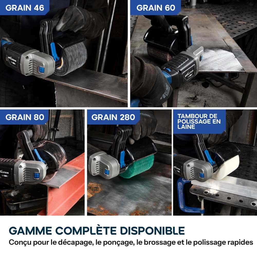 Roue de polissage en laine pour satineuse Evolution pour polissage et finition