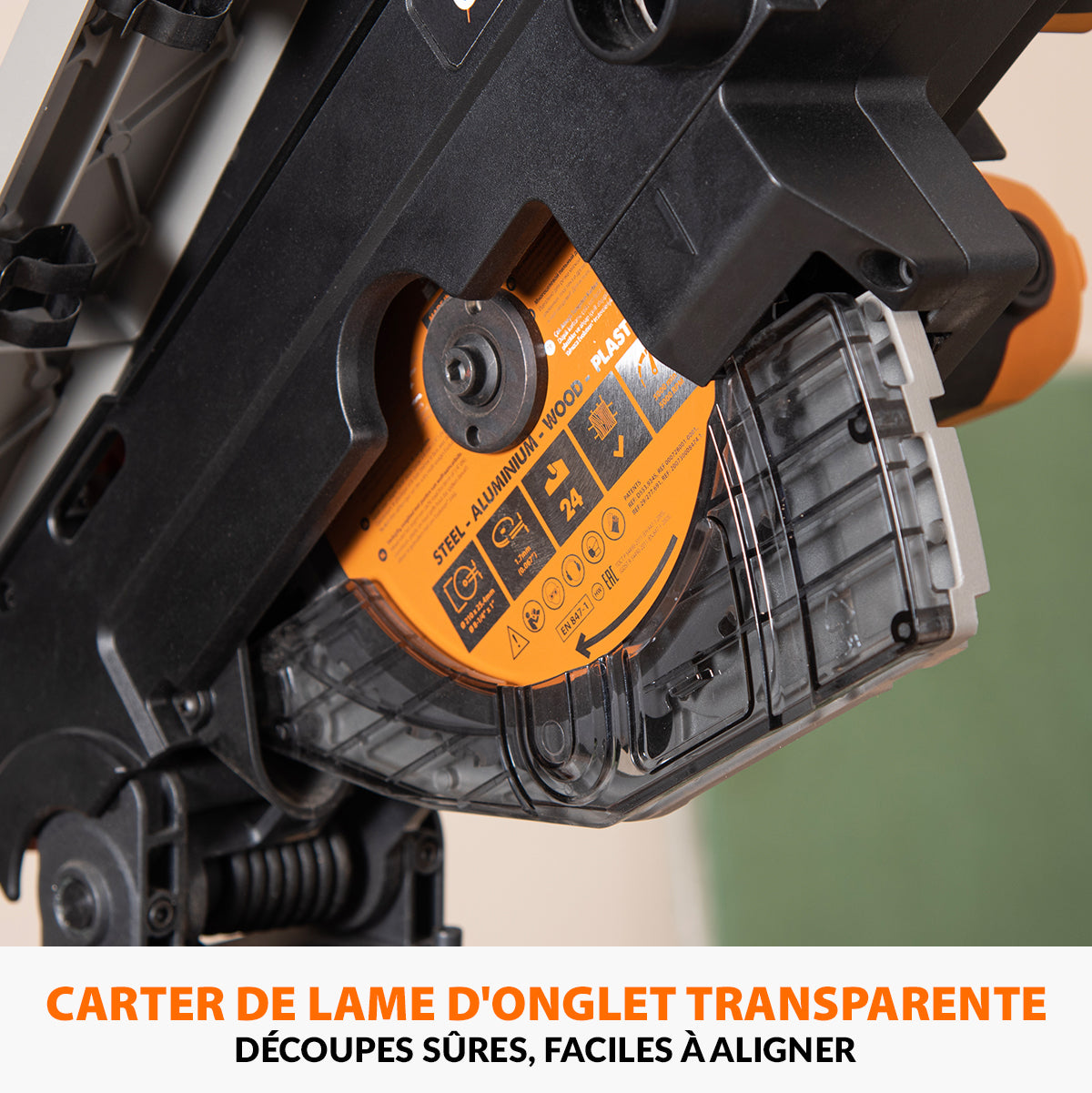 Scie à onglet avec table 210mm Evolution R210MTS-G2 210mm avec Lame multi-matériaux TCT (GRADE B)