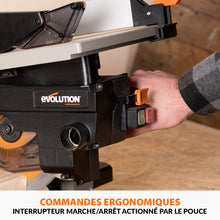 Scie à onglet avec table 210mm Evolution R210MTS-G2 210mm avec Lame multi-matériaux TCT (GRADE B)