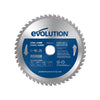 Lame acier TCT 210mm 50 dents alésage 25,4mm Evolution pour scie circulaire