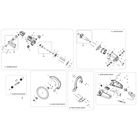 Evolution R230DCT Découpeuse à disque / scie à béton - Pièces détachées
