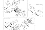 Evolution R255SMS-DB Scie à onglet radiale - Pièces détachées (Col, rails, base)
