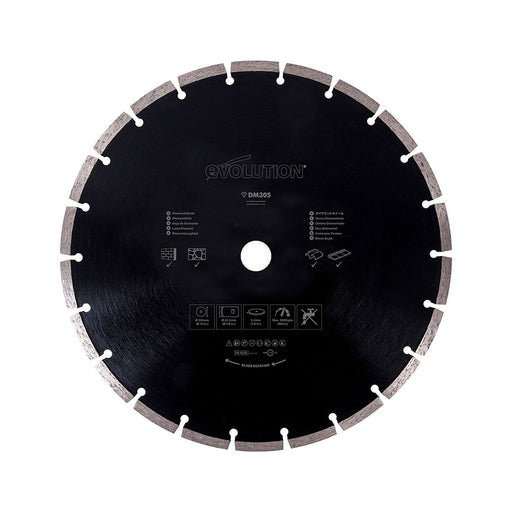 Disque diamant segmenté 305mm alésage 22,2mm Evolution pour scie à béton