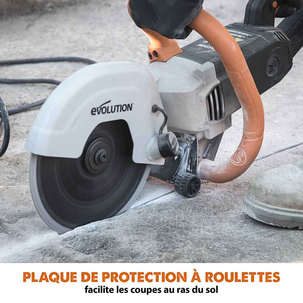 Scie à béton électrique 230mm Evolution R230DCT avec lame diamant