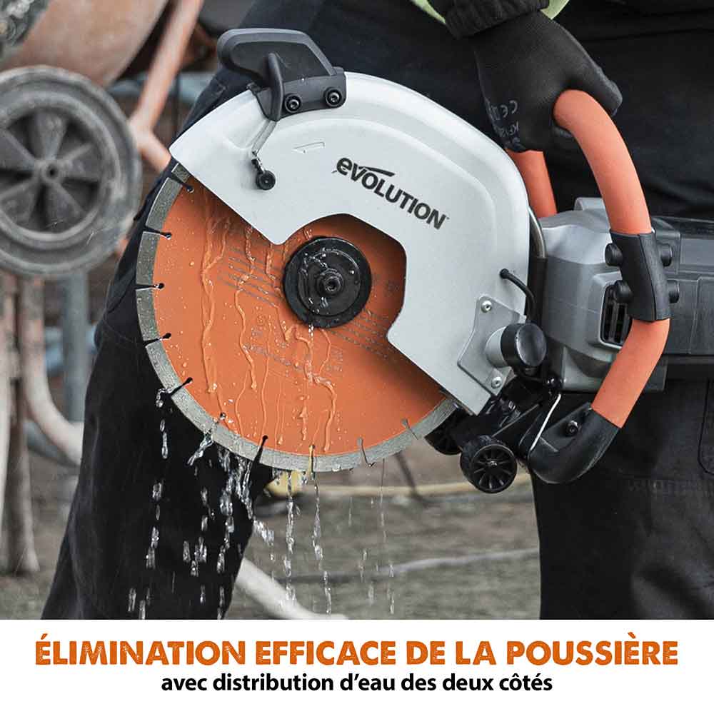 Pack Evolution : Scie à béton 300mm R300DCT+ avec lame diamant premium + pompe à eau 15L manuelle