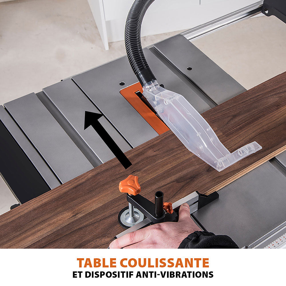Scie sur table 255mm Evolution RAGE5-S avec Lame multi-matériaux TCT